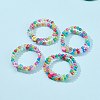 Transparent Acrylic Beaded Stretch Kids Bracelets BJEW-JB06316-2