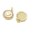 Brass Micro Pave Cubic Zirconia Pendants KK-A282-01G-02-2