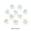 Electroplated 3-petal Flower Resin Cabochons MRMJ-R128-15D-2