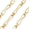 Rack Plating Brass Hour-glass Shaped Link Chains CHC-G023-01G-1