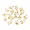 Brass Micro Pave Cubic Zirconia Charms ZIRC-F095-02G-1