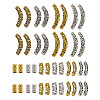 Craftdady 40Pcs 10 Style Tibetan Style Alloy Curved Tube Beads TIBEB-CD0001-07-2