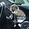 Rhinestone & Imitation Pearl Hanging Ornaments PW-WGDBF70-02-1