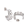 Non-Tarnish 304 Stainless Steel Flat Round Wrap Stud Earrings LS-EJEW-G326-04P-2