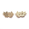 Brass Micro Pave Cubic Zirconia Links connectors ZIRC-K081-06G-1