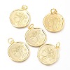 Brass Micro Pave Clear Cubic Zirconia Charms X-ZIRC-O036-21G-1