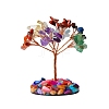 Natural Mixed Gemstone Chips Tree of Life Decorations PW-WGBDD92-01-5