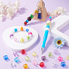 100Pcs UV Plating Transparent Acrylic European Beads TACR-TA0001-93B-7