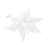 3Pcs 3 Colors Glass Seed Beaded Snowflake Pendants PALLOY-MZ00890-4