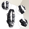2Pcs Retro Punk Hip-Hop Pentagram Leather Bracelet BJEW-CL0001-41-6