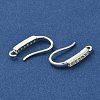 Rack Plating Brass Micro Pave Clear Cubic Zirconia Earring Hooks KK-A231-07S-2