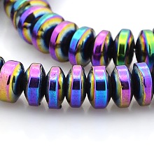 Grade AAA Non-magnetic Synthetic Hematite Rondelle Beads Strands G-M080-01