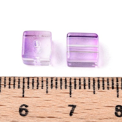 Baking Paint Transparent Glass Beads DGLA-N005-01A-07-1