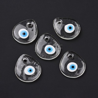 Handmade Lampwork Evil Eye Pendants LAMP-E106-01C-1