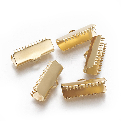 304 Stainless Steel Ribbon Crimp Ends STAS-E471-05B-G-1