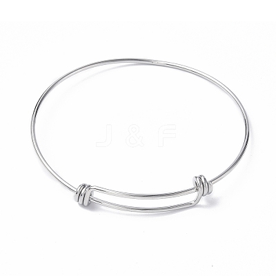 Non-Tarnish Adjustable 304 Stainless Steel Bangles Making MAK-F286-01P-1