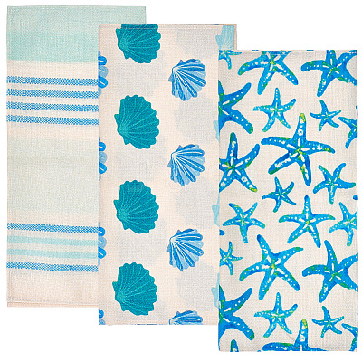 3Pcs 3 Styles Rectangle Linen Cleaning Cloth FIND-GF0007-75-1
