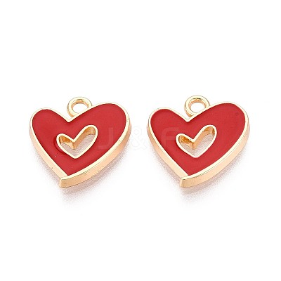 Alloy Enamel Pendants PALLOY-T092-27G-04-1