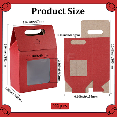 Rectangle Paper Gift Boxes with Clear Window CON-WH20003-02E-1