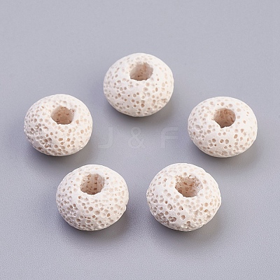 Natural Dyed Lava Rock European Beads G-E477-A11-1