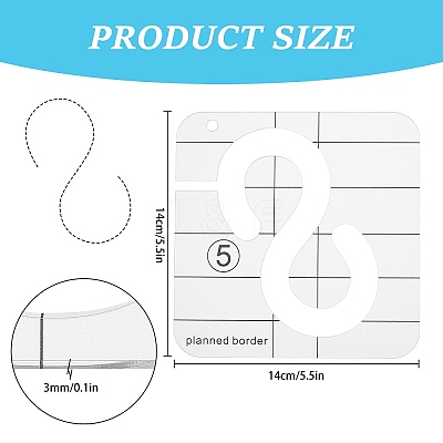 Transparent Acrylic Sewing Template DIY-GF0002-86-1