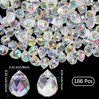 2 Strands Electroplate Glass Beads Strands EGLA-PA0001-01C-1