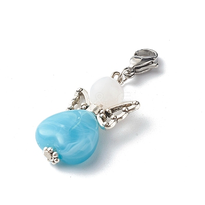 Acrylic Angel Beads Pendant X1-HJEW-JM00520-1