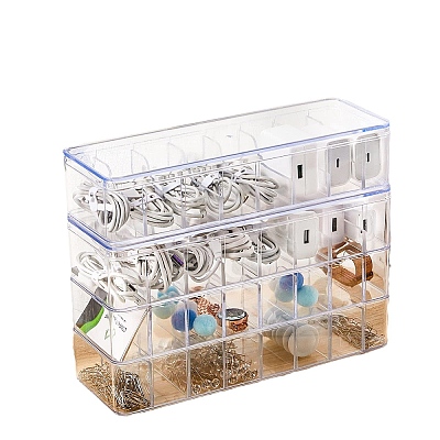 Rectangle Plastic Cable Organizer Storage Boxes PW-WG97164-01-1