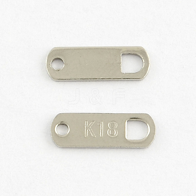Tarnish Resistant 304 Stainless Steel Rectangle Shaped Chain Tabs STAS-Q178-02A-1