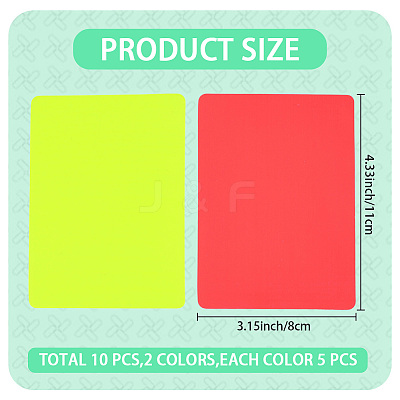 2Pcs PVC Plastic Football Referee Card AJEW-WH20121-16-1