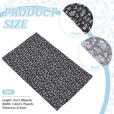 Flower Pattern Cotton Fabric DIY-WH0671-238C-1