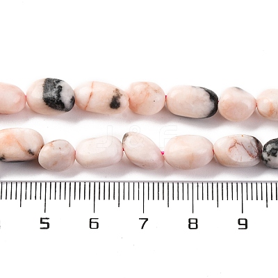 Natural Pink Zebra Jasper Beads Strands G-G146-A21-01-1