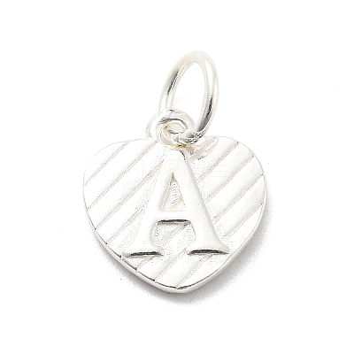 925 Sterling Silver Heart with Capital Letter Charms STER-S009-13A-S-1