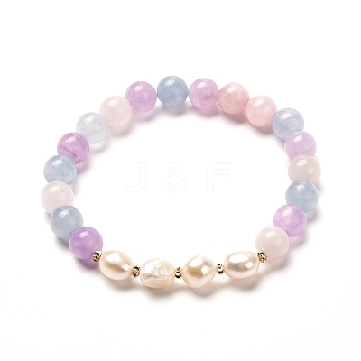 Stone Stretch Bracelet for Girl Women BJEW-JB06810-1