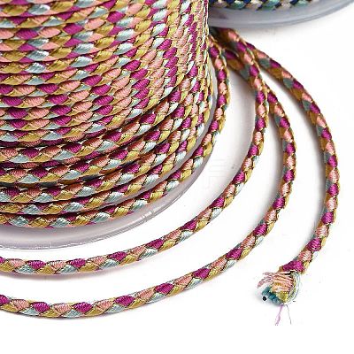 11M Polyester Braided Cord with Cotton Core & Metallic Thread OCOR-Z006-01-24-1