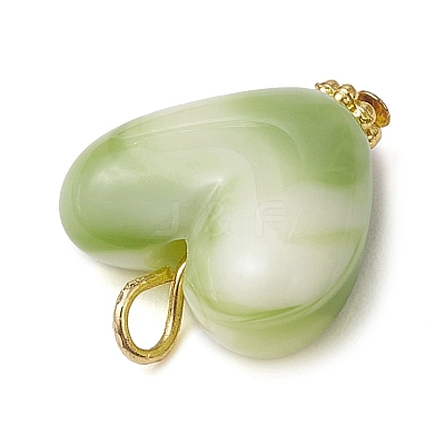 Imitation Gemstone Acrylic Pendants PALLOY-JF03955-01-1