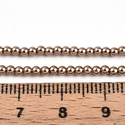 Baking Paint Pearlized Glass Pearl Bead Strands HY-N002-2mm-A06-1