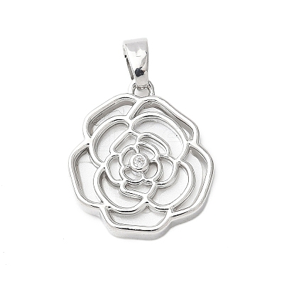 Brass Acrylic Pendants KK-D357-15P-1