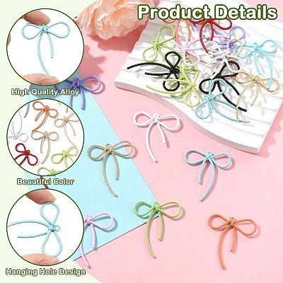 30Pcs 15 Colors Spray Painted Alloy Pendants FIND-CJ0004-23-1