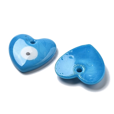 Handmade Evil Eye Lampwork Pendants LAMP-F035-11E-1
