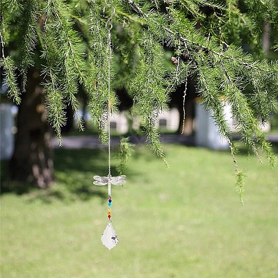 Crystal Ceiling Fan Pull Chains Chakra Hanging Pendants Prism AJEW-GF0001-28-1