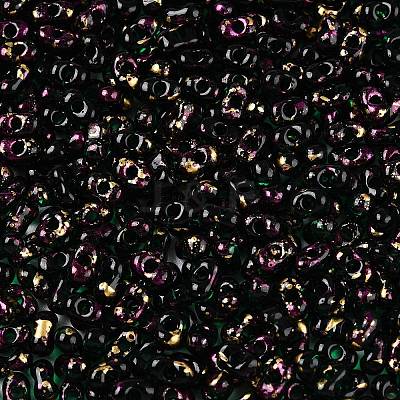 Picasso Spray Painted Glass Seed Beads SEED-T006-04-14-1