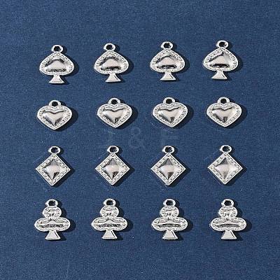 16Pcs 4 Styles Playing Card Theme Charm FIND-FS0003-82-1