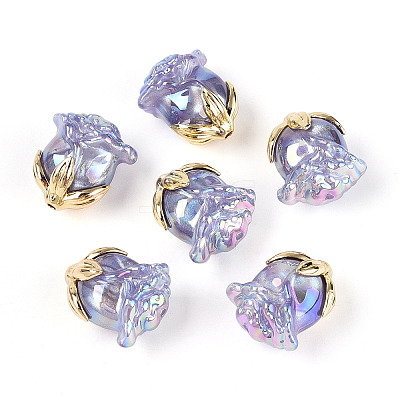 UV Plating Opaque Acrylic Beads MACR-C029-06A-06-1