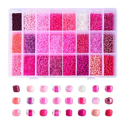 288G 24 Colors Glass Seed Beads SEED-JQ0005-01G-3mm-1