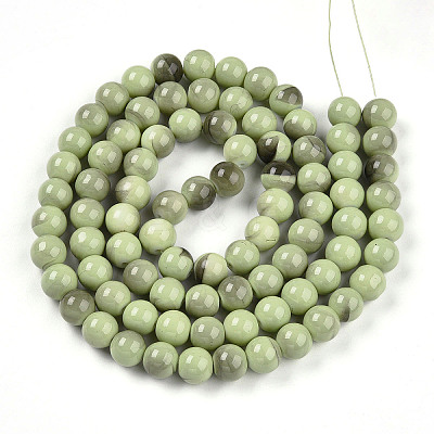 Baking Paint Glass Beads Strands DGLA-N013-10mm-05-1