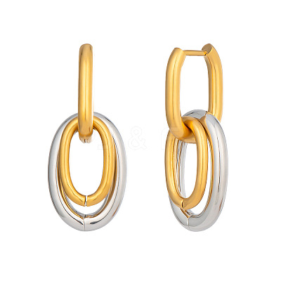 304 Stainless Steel Stud Dangle Earrings for Women UV4744-1