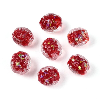 Handmade Foil Glass Beads FOIL-N029-10D-1