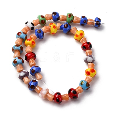Handmade Evil Eye Lampwork Beads Strands LAMP-S069-01A-07-1