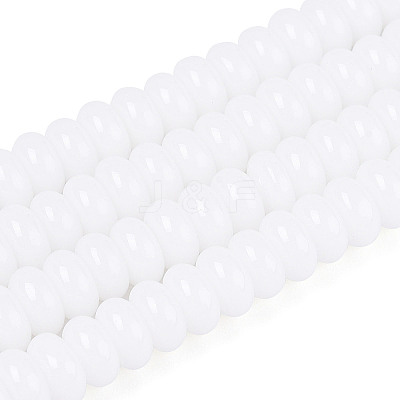 Opaque Spray Painted Glass Beads GLAA-ZX008-6mm-18G-1
